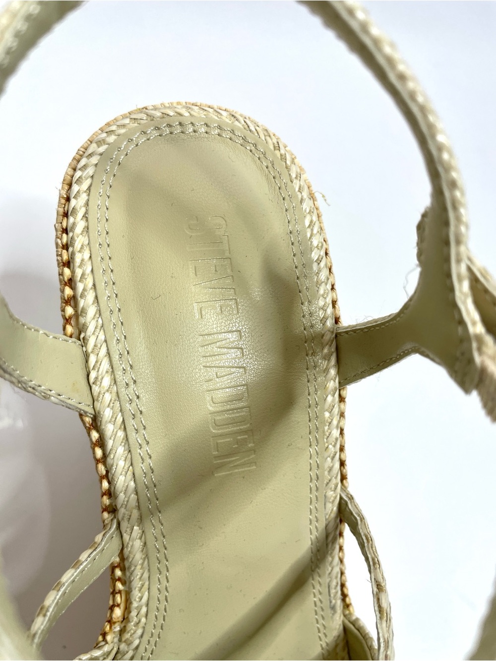 Steve Madden | Florentina Floral Wedge Sandal White Size 8 - Picture 7 of 12